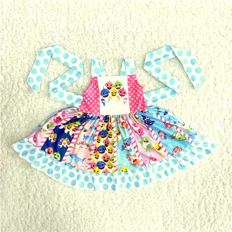 Baby Shark Twirl Dress Waverly Scarlet