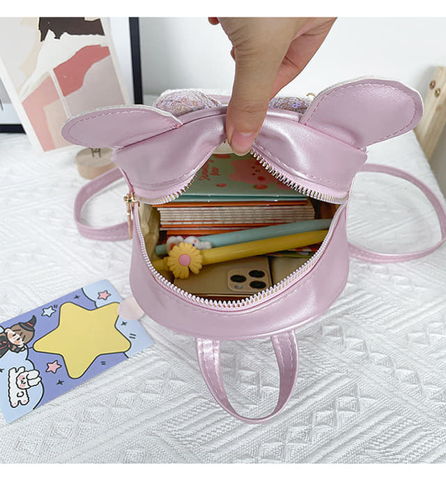 girls mini glitter backpack Mouse Ears Mini Glitter Backpack – Waverly Scarlet