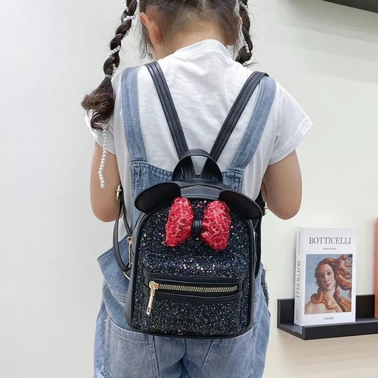 girls' mini glitter backpack Mouse Ears Mini Glitter Backpack – Waverly Scarlet