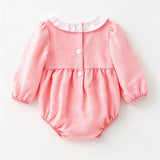 Pink Gingham Bow Smock L/S Outfit