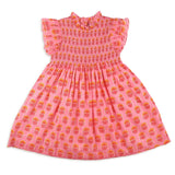 Girls Smocked Dress - Sunset