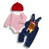 3pc Rudolph Coverall Set
