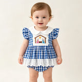 Blue Check Nativity Outfit