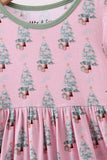 Pink christmas tree bamboo dress