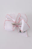 Christmas tree embroidery hair bow