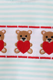 Blue bear embroidery bubble