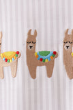 Brown alpaca embroidery top