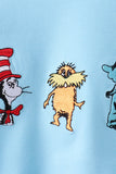Blue character embroidery bubble