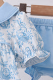 Blue bunny egg bloomer set