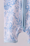 Blue bunny egg bamboo romper
