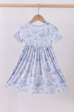 Blue bunny egg bamboo dress