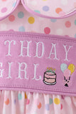 Purple birthday embroidery bloomer set