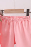 Pink character embroidery gingham bubble
