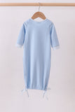 Blue brother embroidery gown