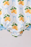 Blue bow lemon rashguard