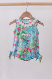 Green tropical garden bow bubble