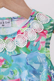 Green tropical garden bow bubble