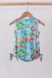 Green tropical garden bow bubble