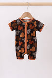 Brown character bamboo romper