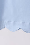 Blue floral boot applique scalloped dress