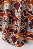 Camouflage print bamboo gown