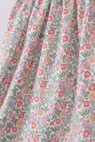 Floral bunny applique ruffle dress
