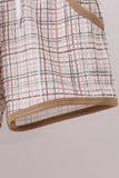Brown plaid bunny applique shorts set