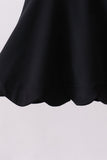 Black scalloped active  mom&me dress
