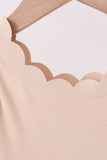 Cream scalloped active dress