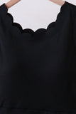 Black scalloped active  mom&me dress