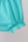 Blue bright floral ruffle bloomer set