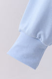 Blue hand-sewn bow mom&me sweatshirt