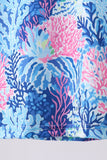 Blue marine creature print top