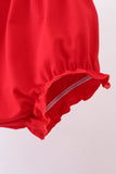 Blue flag embroidery seersucker bloomer set