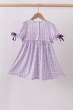 Lavender floral smocked ruffle dress