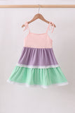 Purple lace rainbow tiered dress