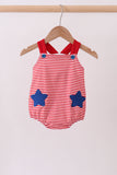 Red stripe star applique bubble