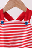 Red stripe star applique bubble