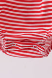 Red stripe star applique bubble