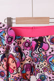 Purple character bamboo pajama pants set