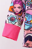 Purple character bamboo pajama pants set