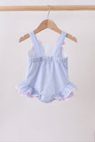Blue Stripe One-Piece Swimsuit