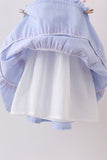 Blue Stripe Smocked Mom Dress