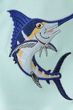 Mint Swordfish Applique Bubble