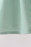 Green Watermelon Stripe Smocked Embroidered Seersucker Set
