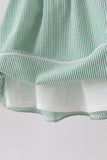Green Watermelon Stripe Smocked Embroidered Seersucker Dress