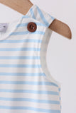 Blue Sports Ball Stripe Applique Jon