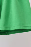 Green golf print shorts set