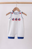 Navy Star Applique Stripe Jon Jon