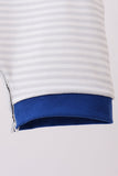 Navy Star Applique Stripe Jon Jon